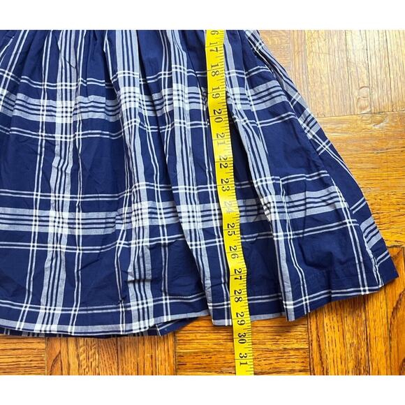 Hill House The Athena Nap Dress size S Tartan Plaid Blue Square Neck - Picture 8 of 8